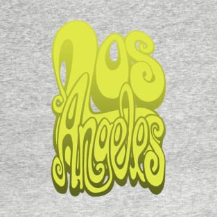 Los Angeles lettering art - lime punch T-Shirt